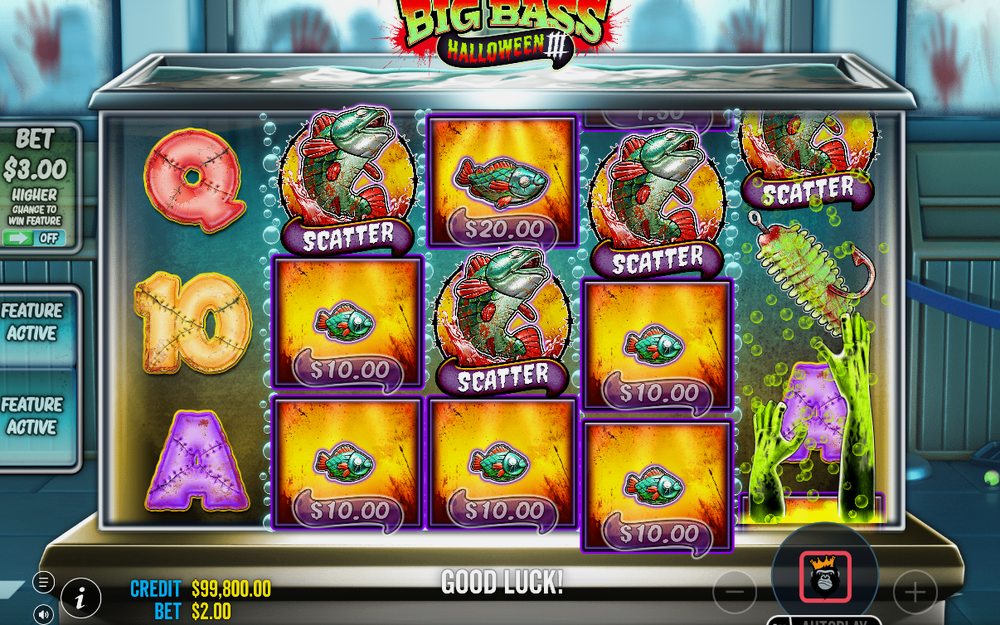 Fischsymbole mit Geldwerten während der Free Spins